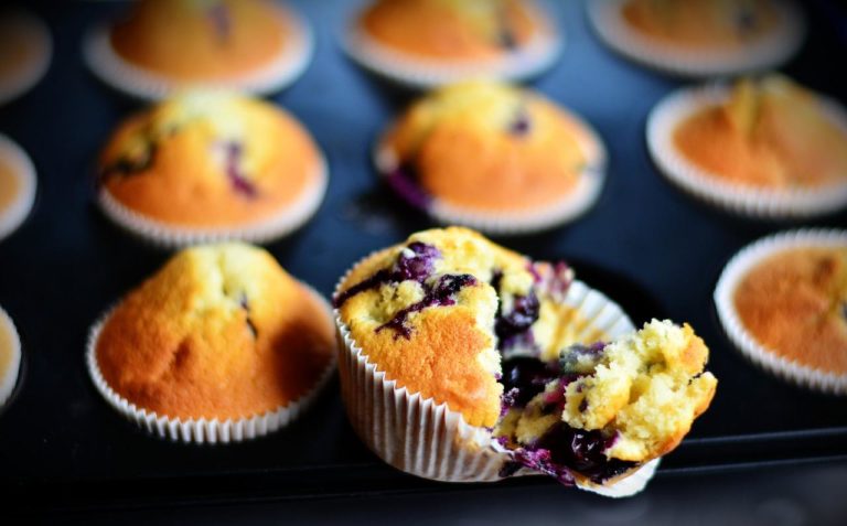 Zdravé borůvkové muffiny