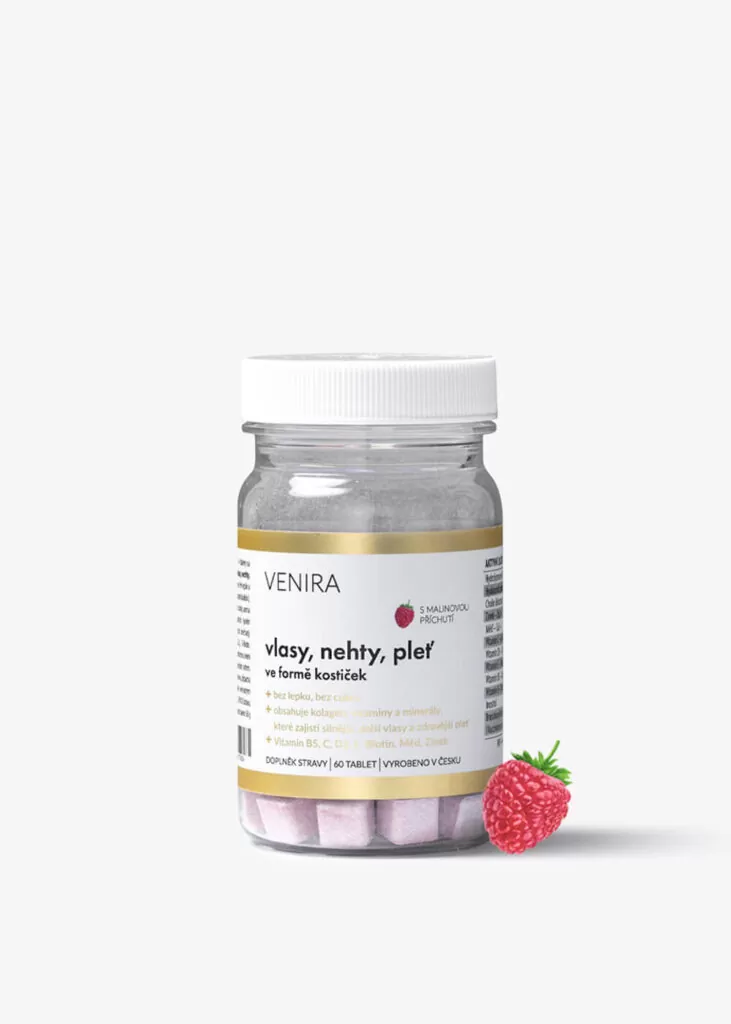 Venira gumoví medvídci: Recenze na komplexní výživu pro vlasy, nehty a pleť venira kosticky malina