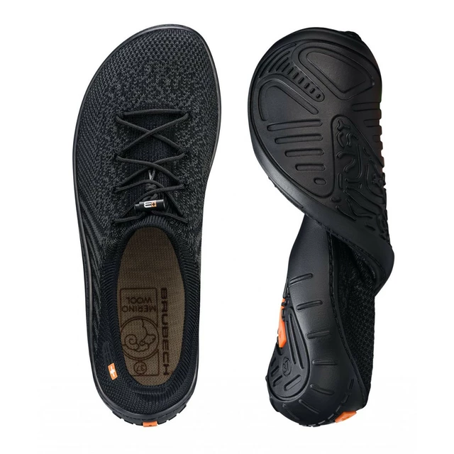 Pánské barefoot boty Brubeck Merino - black/black
