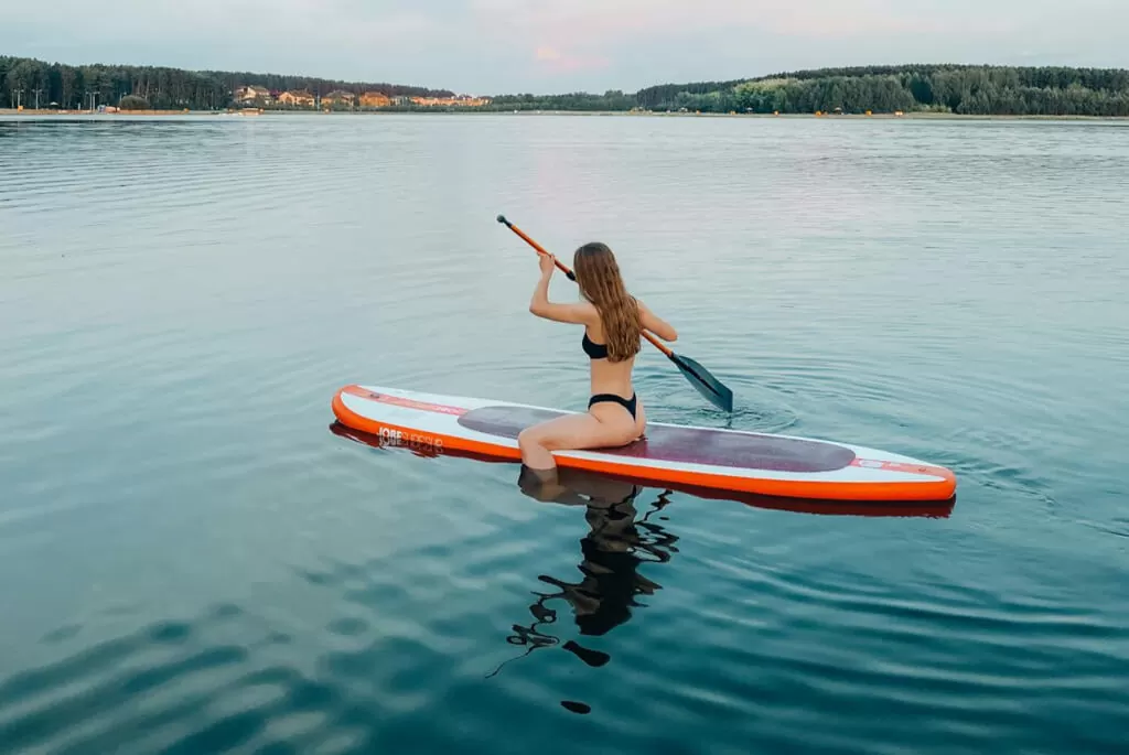 paddleboarding